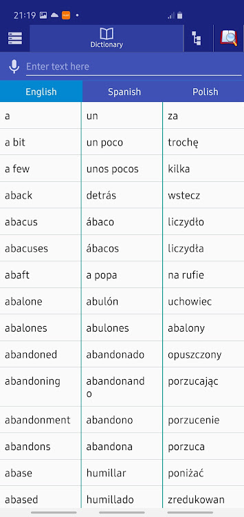 Spanish Polish Dictionary - 1.5 - (Android)