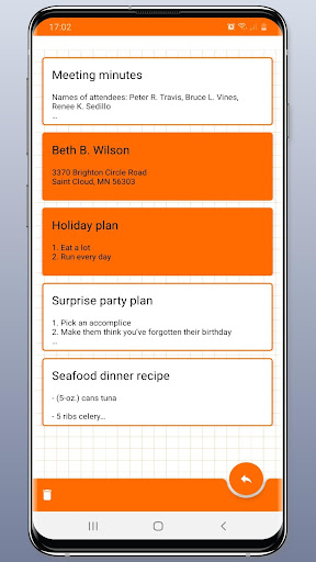 Next note - notepad Screen 3