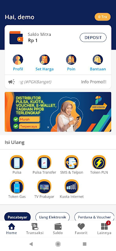 Android application PGK Reload - Agen Pulsa & PPOB screenshort