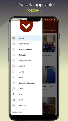 Android application Torino in tasca - Notizie screenshort