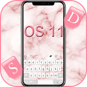 Os11 Pink Marble Keyboard Theme
