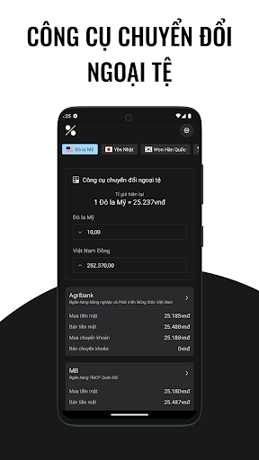 Android application Tỉ giá hôm nay screenshort