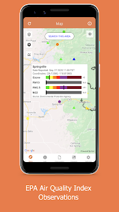 Snímek obrazovky s informacemi o požární mapě Wildfire