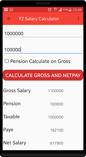 TZ Salary Calculator Screen 2