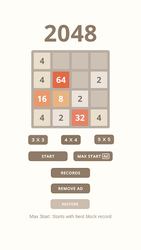 Android application 2048 - Merge & Slide! screenshort