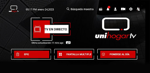 Android application UniHogarTV screenshort