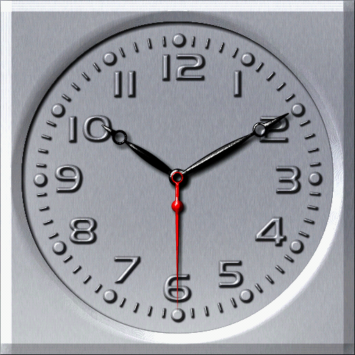 Carved Analog Clock Wallpaper logo
