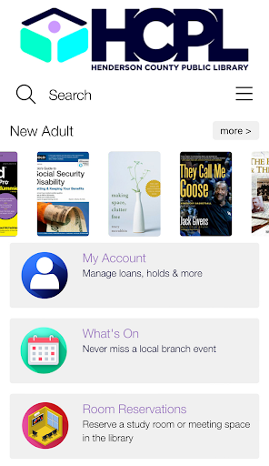 Android application Henderson Co. Public Library screenshort