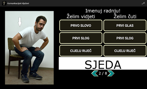 ICT-AAC Komunikacijski ključev Screen 2
