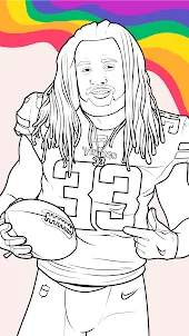 Draw Coloring NFL Football