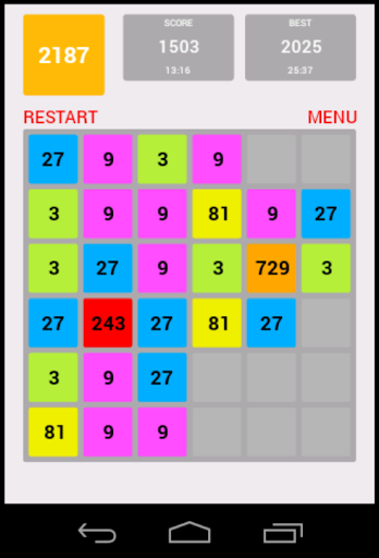 2187 the hard 2048 game