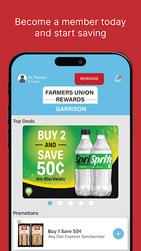 Android application Farmers Union Oil Rewards screenshort