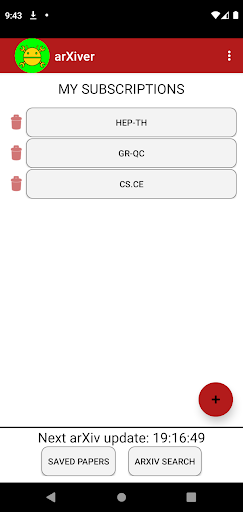 Android application arXiver - arxiv browser screenshort