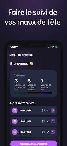 Aperçu de l'application
