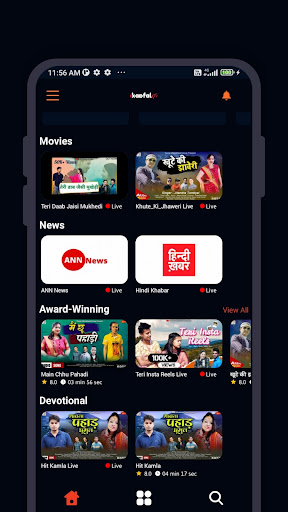 Android application Kaafal TV - Uttarakhand OTT screenshort