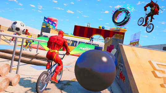 Superhero Tricky Bike Stunt 3D