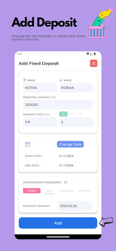 FD Manager Screen 3