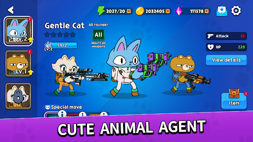 Action Cat: Roguelike Shooting - Role Playing - games