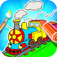 Train Coloring Book & Drawing Game