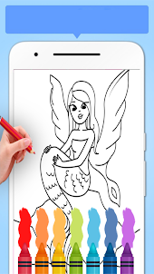 Mermaid Colouring Book Pages