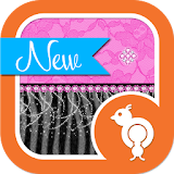 Pink Lace & Zebra Theme GO SMS icon