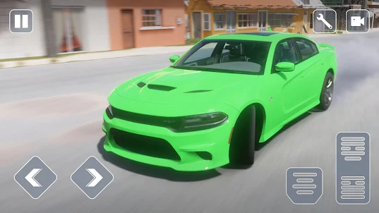Driving Dodge Charger Race Car