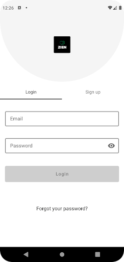 Android application Zien Club screenshort