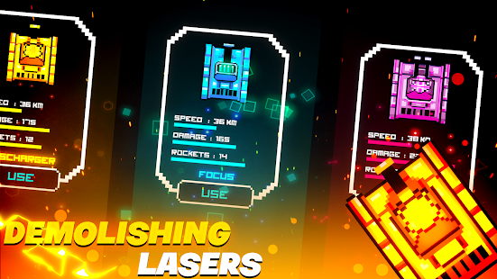 Czołgi laserowe: zrzut ekranu Pixel RPG