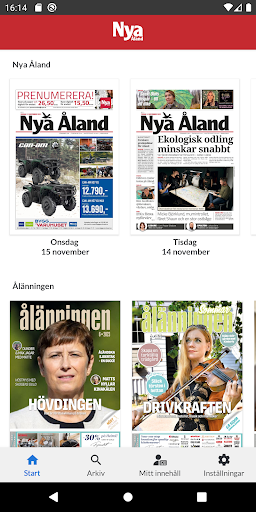 Android application Nya Åland screenshort