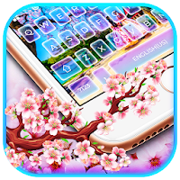 Animated Keyboard Theme - Sakura Flower Girl