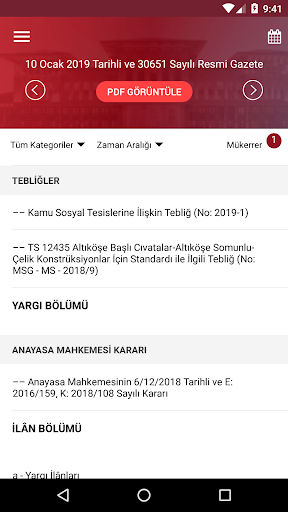 T.C. Resmi Gazete Screen 3