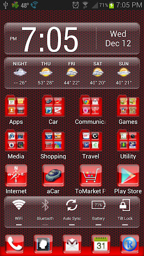 Android application LC Raised Red Theme screenshort