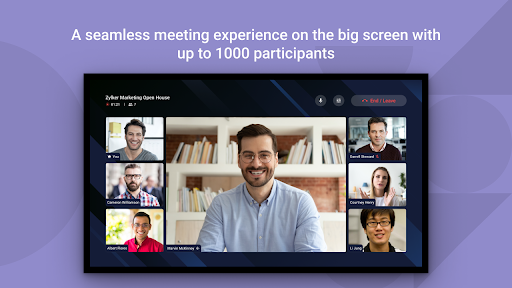 Zoho Cliq: Meetings on Home TV Screen 3