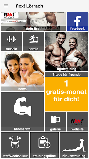 Android application fixx! Fitness screenshort