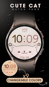 Lovely Cat digital watch face