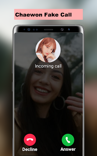 Android application Chaewon Fake Call screenshort