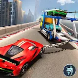 Chained Car Transport Truck Driving Games icon