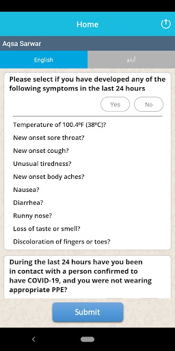 AKUH Sehat Check Screen 3