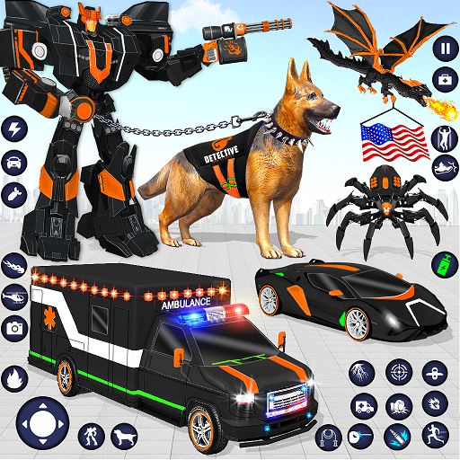 Ambulance Dog Robot Mech Wars