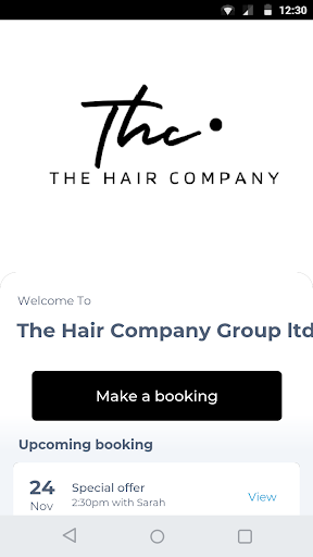 Android application THC HAIRDRESSING screenshort