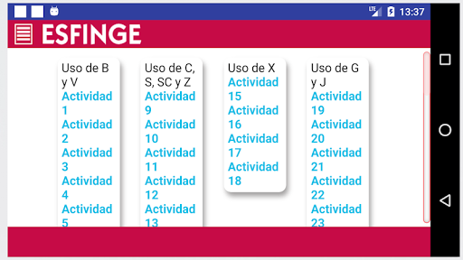 Android application Ejercicios Ortograficos screenshort