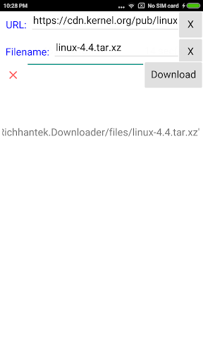 SimpleDownloader Screen 2