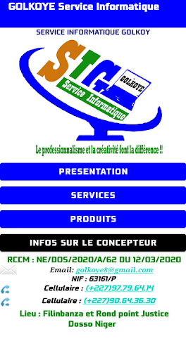 Android application GOLKOYE SERVICE INFORMATIQUE screenshort
