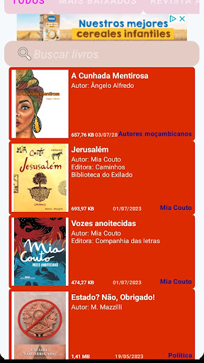 Android application Academus: livros e audiolivros screenshort