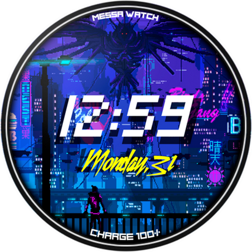 Pixel Cyberpunk Watch Face logo