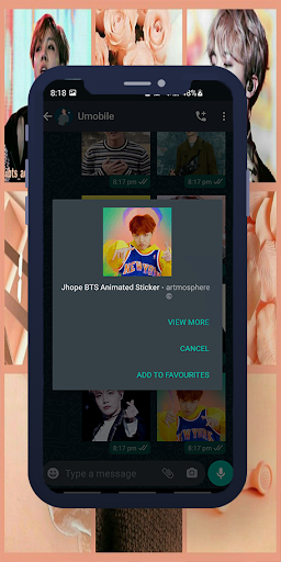Android application Jhope BTS Animated WASticker screenshort