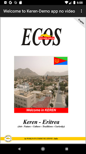 Android application Welcome to Keren screenshort