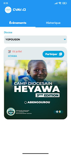 Android application CVAV Côte d'Ivoire screenshort