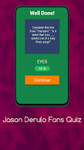 Jason Derulo Fans Quiz 10.2.6 APK + Mod (Unlimited money) untuk android