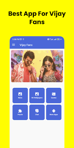 Android application Vijay Fans screenshort